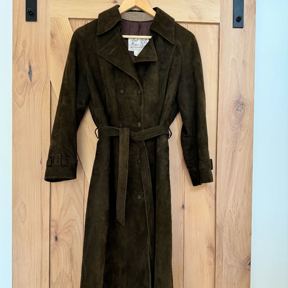 Vintage Matt Fisher Leather suede trench coat